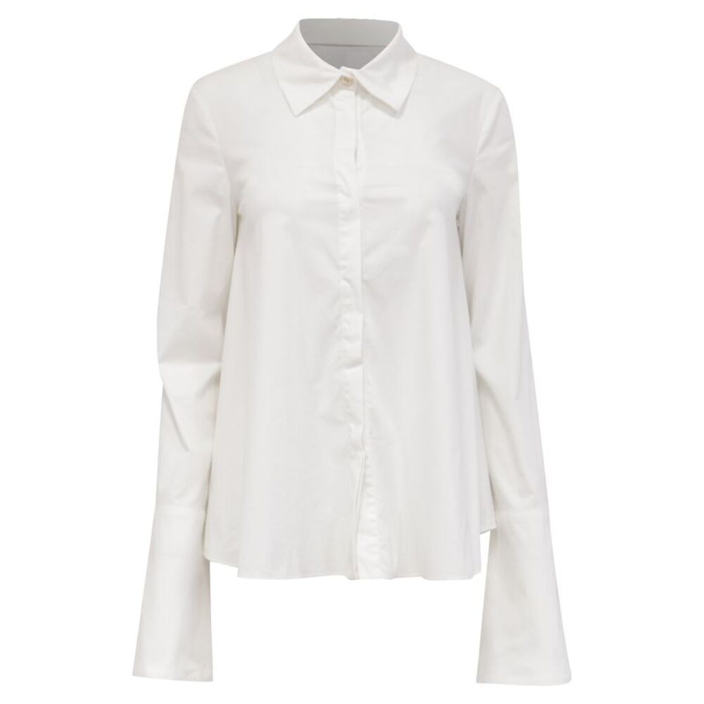Caroline Constas Longsleeve Shirt in White Cotton